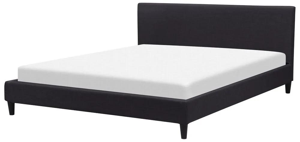 Čalúnená posteľ 180 x 200 cm čierna FITOU Beliani