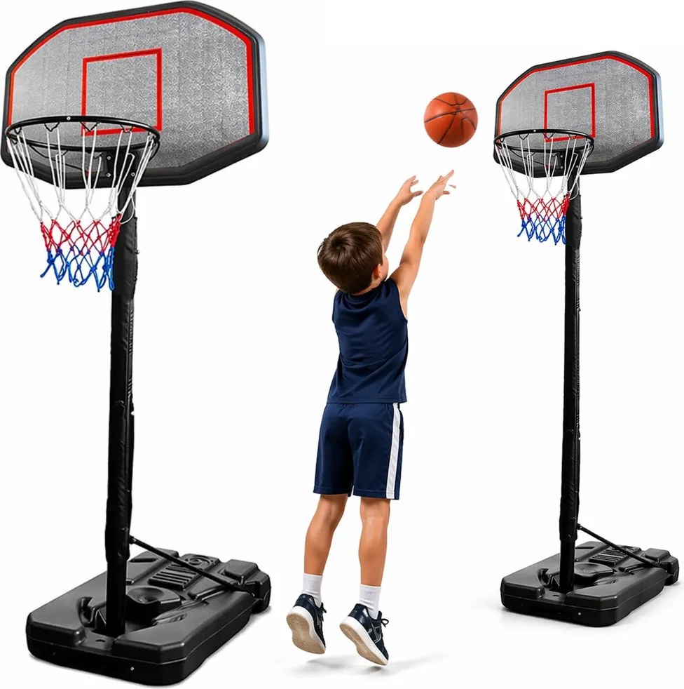LEAN Sport Basketbalový kôš – prenosný nastaviteľný stojan 190–250 cm CDB-003A