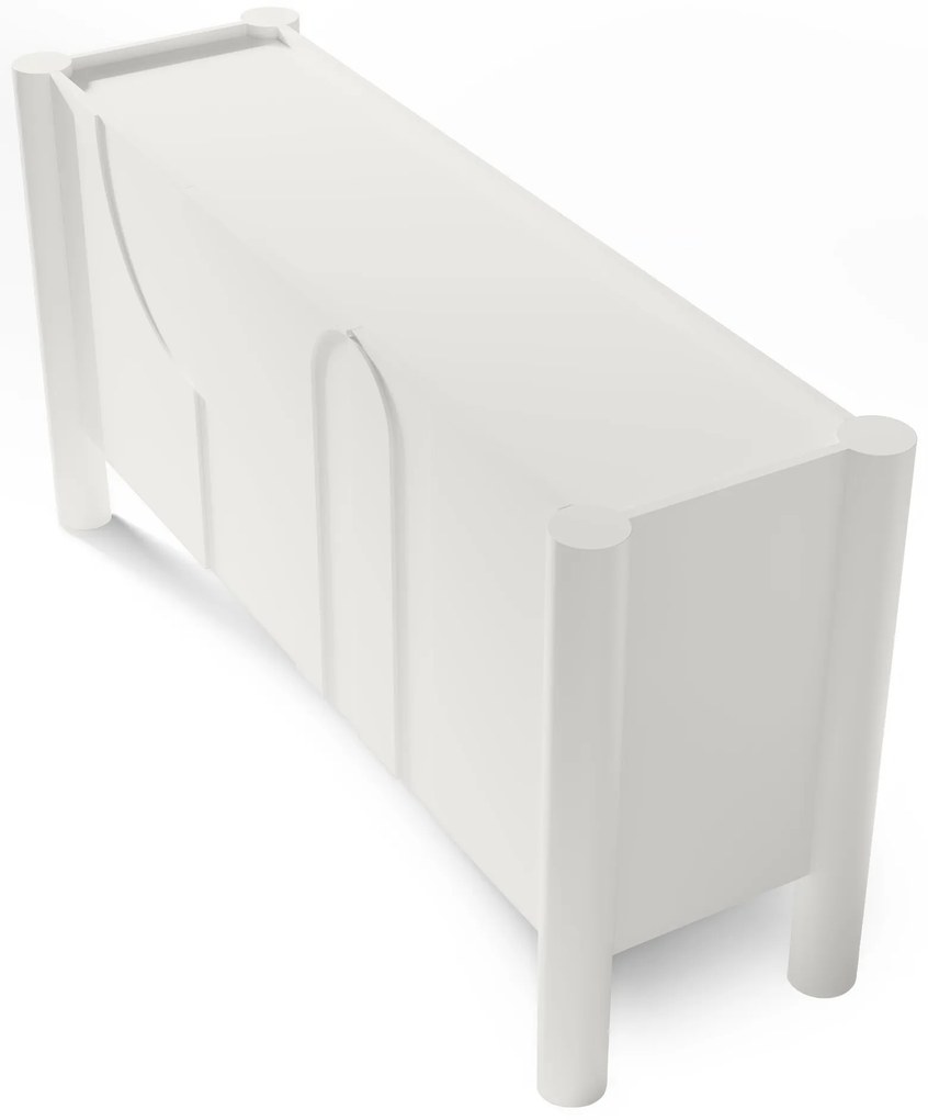 Dizajnová komoda Lunaria 160 cm biela