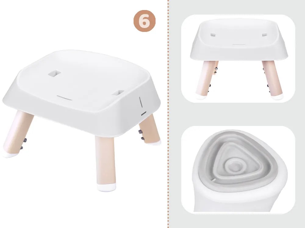 Stolička na kŕmenie Set 6v1 ZA4142 – béžová