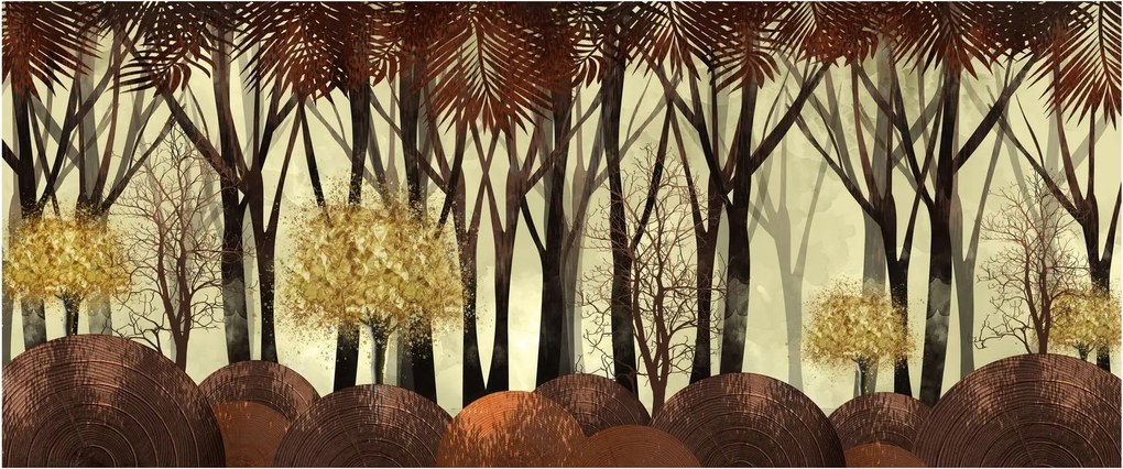 Obraz - Dekoratívne les (120x50 cm)
