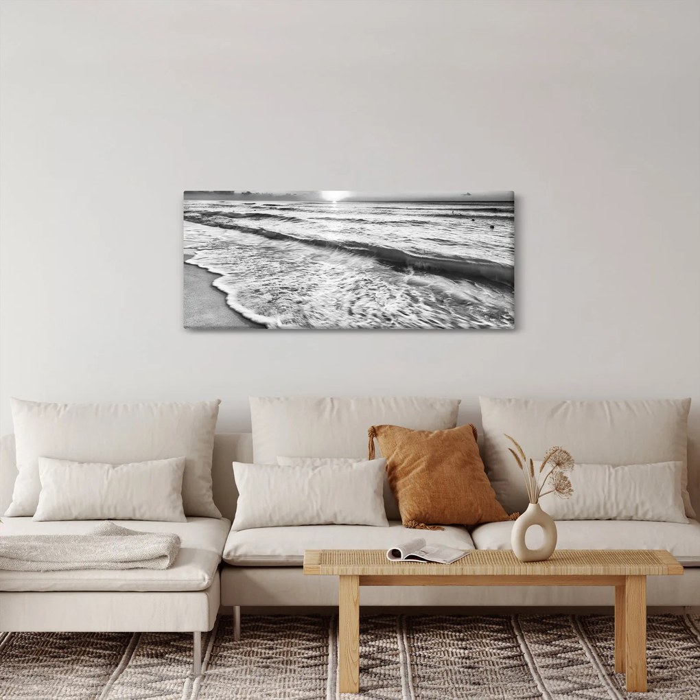 Obraz - Západ slnka pri mori (120x50 cm)