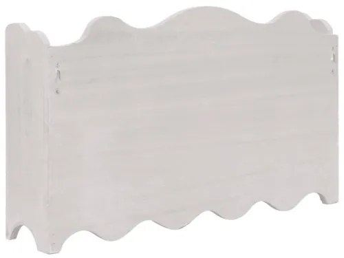 vidaXL Nástenný vešiak biely 50x10x30 cm drevený-