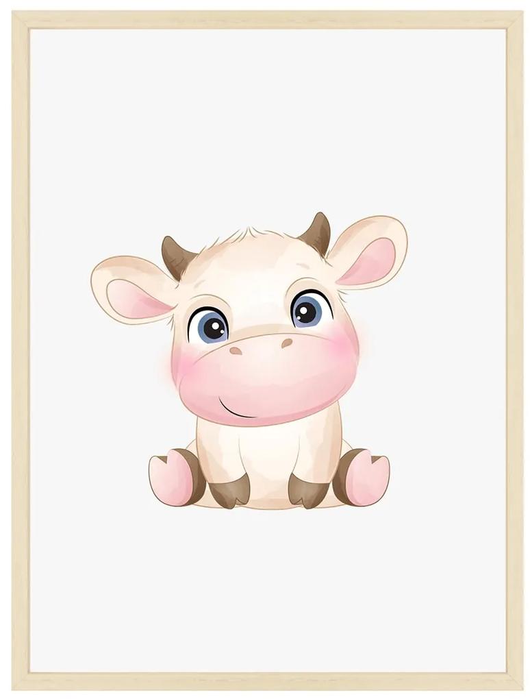 Baby Farma - kravička - obraz do detskej izby Bez rámu  | Dolope
