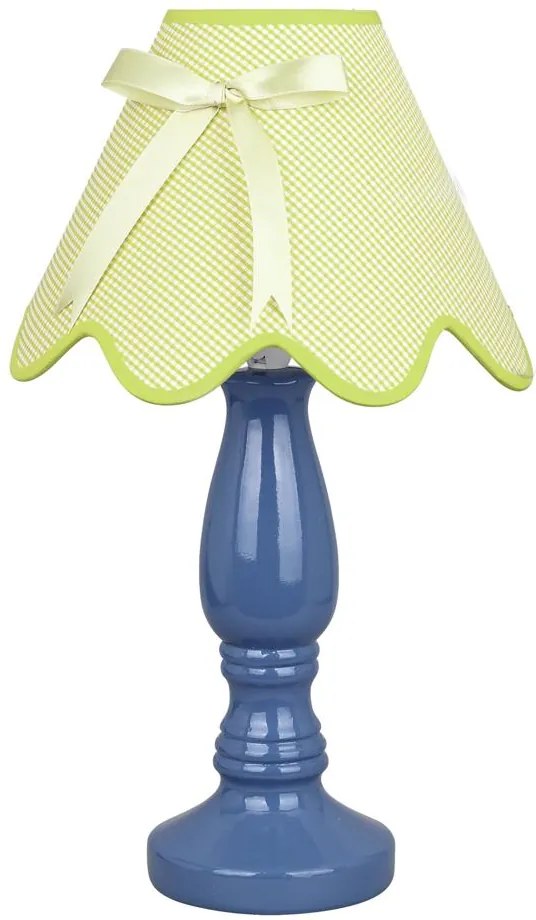 Candellux Tabel Lamp LOLA Blue 1X40W E14 Shade Pistachio 41-84361