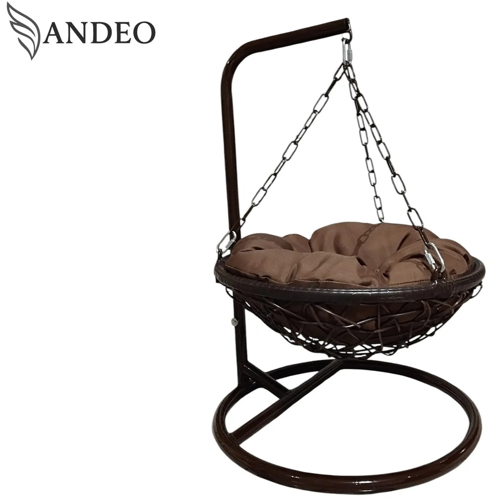 Závesné hojdacie kreslo pre mačky LILY - hnedé