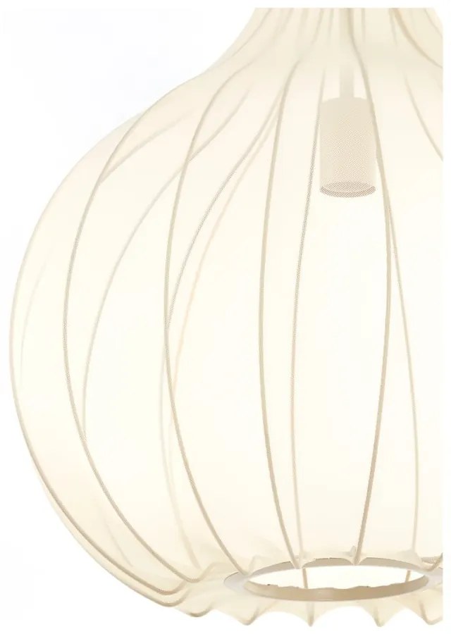 Béžové závesné svietidlo s textilným tienidlom ø 50 cm Elati – Light &amp; Living