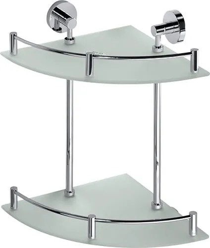 Bemeta Design OMEGA: Polička, rohová, dvojitá, sklo - 104202142