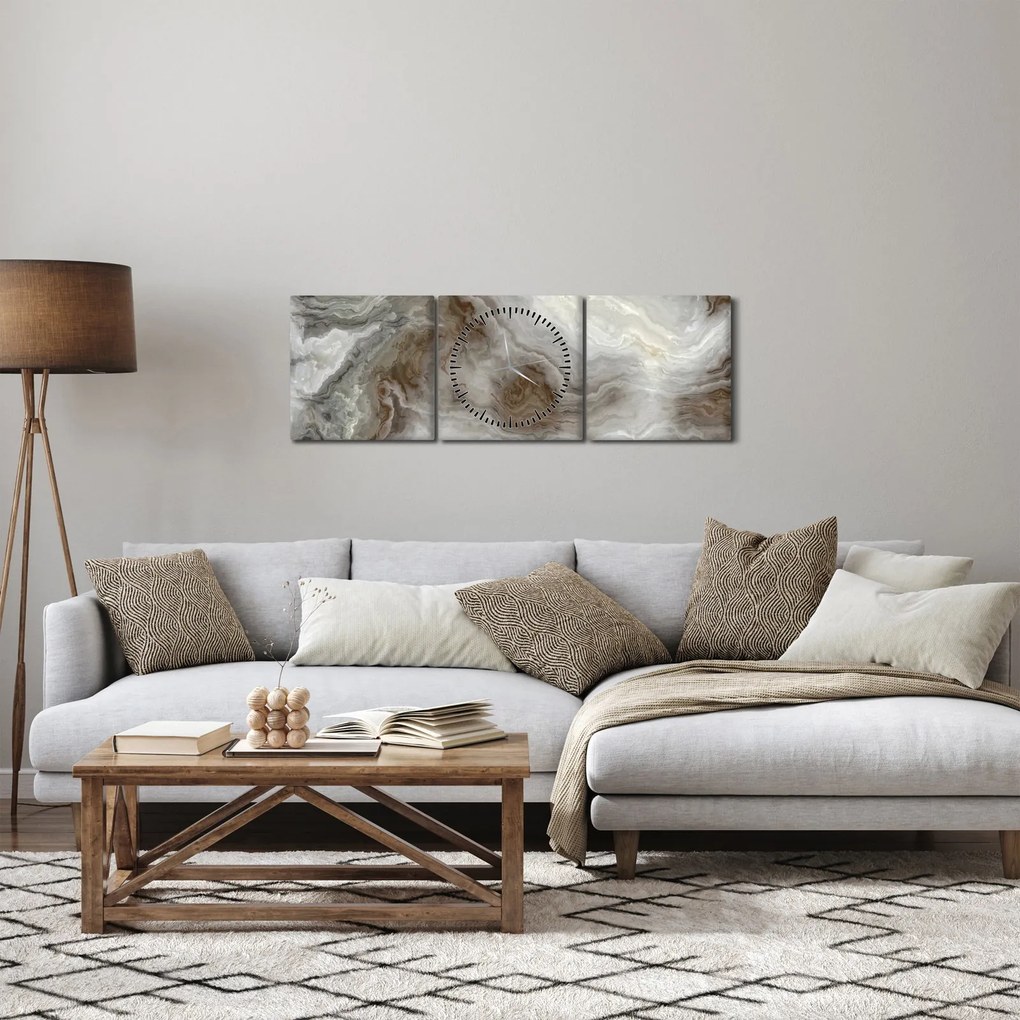 Obraz - Onyx (s hodinami) (90x30 cm)