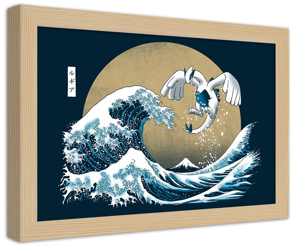 Gario Plagát Tsunami - japonský motív Farba rámu: Bez rámu, Rozmery: 30 x 20 cm