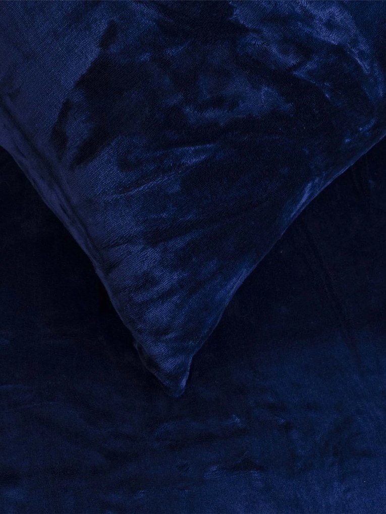 Predĺžené obliečky mikroplyš Exclusive – Laura tmavo modrá 140 × 220 cm, 70 x 90 cm