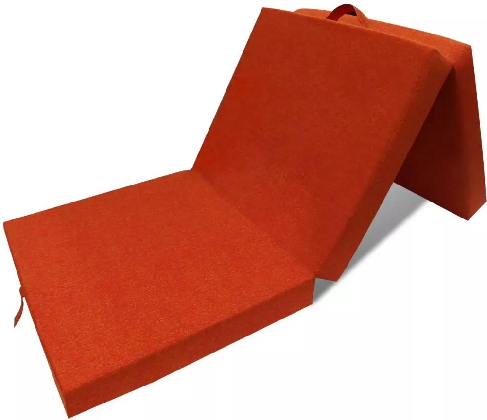 241605 Edco Skladací molitanový matrac 190 x 70 x 9 cm, oranžový