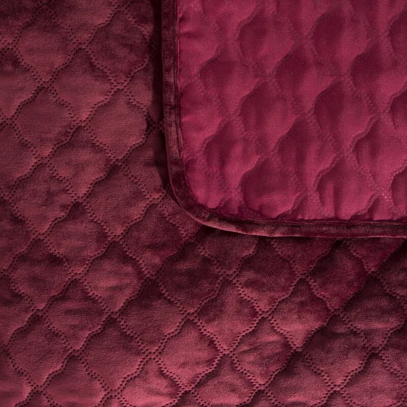 Dekorstudio Zamatový prehoz na posteľ VELVET3 v bordovej farbe Rozmer prehozu (šírka x dĺžka): 170x210cm