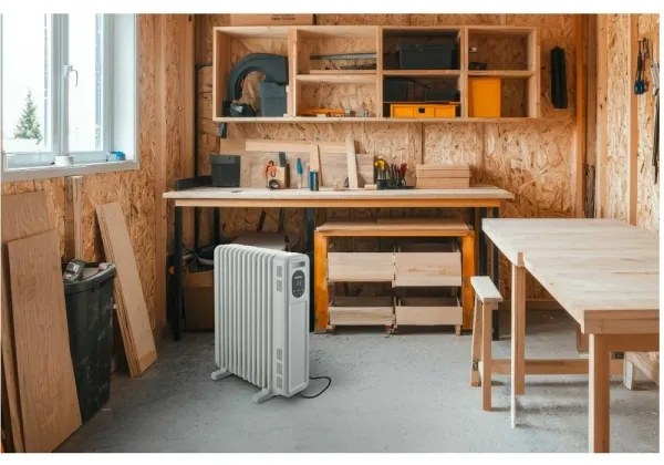 Sencor - Olejový ohrievač s 13 rebrami, 1000/2500 W, 230 V, biely, s diaľkovým ovládaním