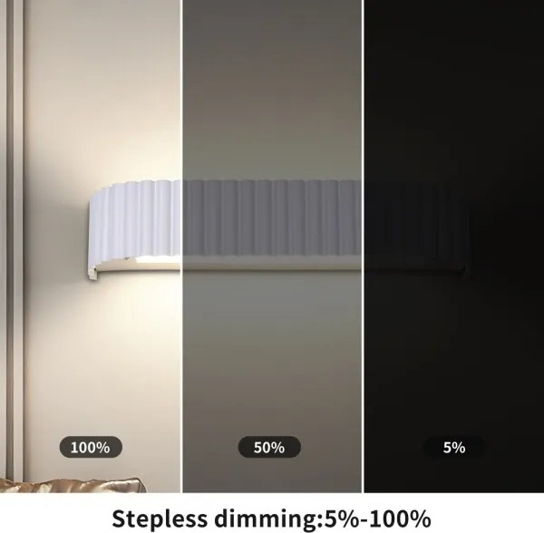 Brilagi - LED stmievateľné nástenné svietidlo FALCON MODERN LED/14W/230V 40 cm biele + diaľkový ovládač