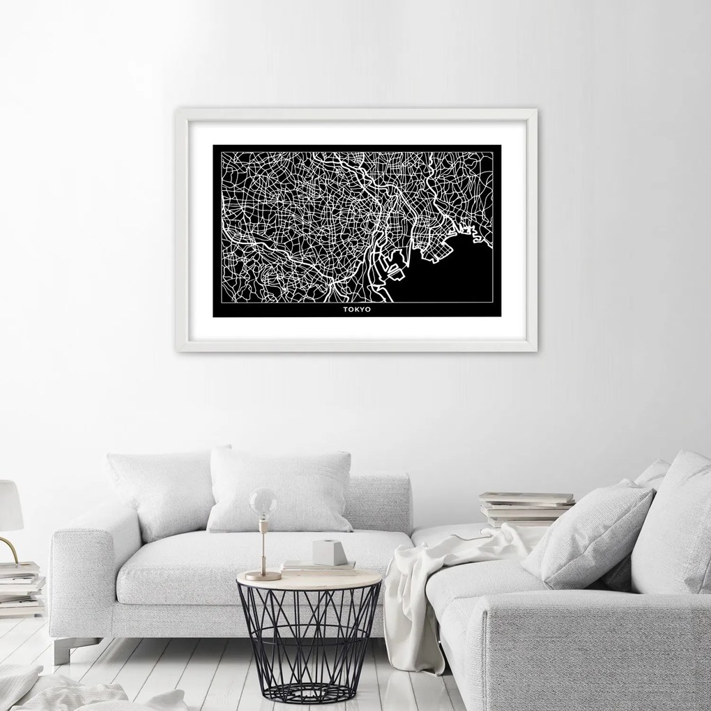 Gario Plagát Plán mesta Tokio Farba rámu: Bez rámu, Rozmery: 100 x 70 cm
