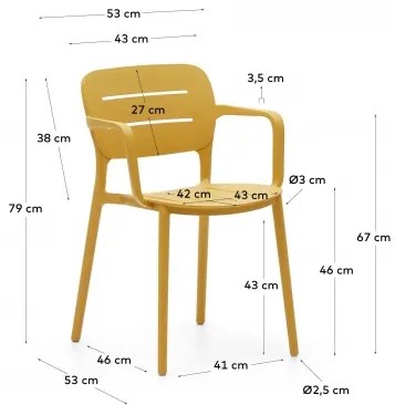 MORELLA záhradná stolíčka Horčicová