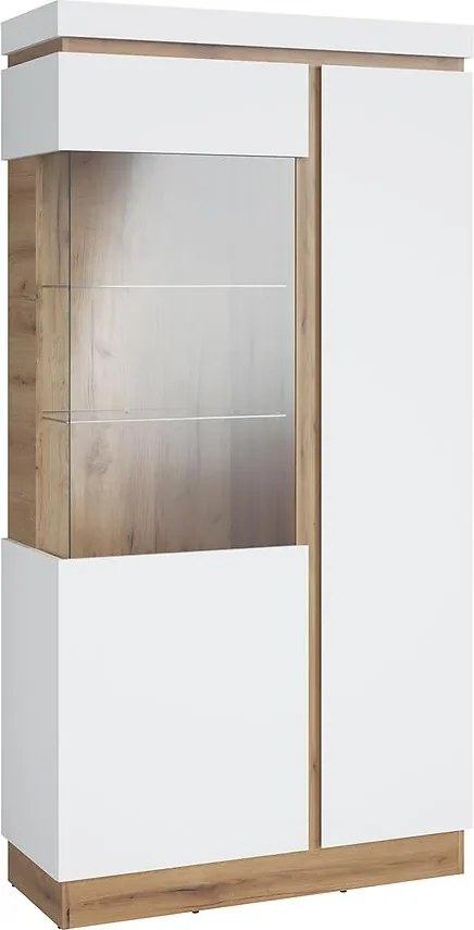 Vitrína Calabria  2d Dub Coast Evoke/Biela Alpin