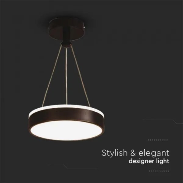 LED Luster na lanku LED/12W/230V 4000K čierna