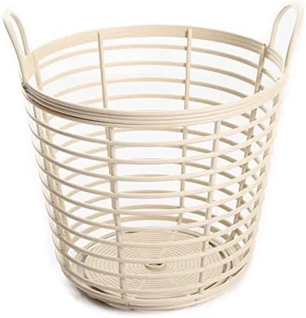 Kôš s uchami, plastový, béžový 43x43x46 ZANZI