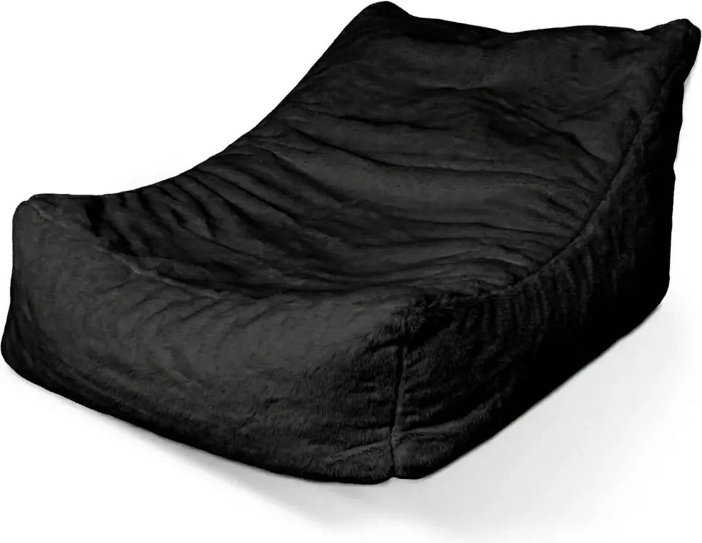 Sablio Sedací vak Lounge SOFTY - Midnight Black - 120 x 100 x 80 cm