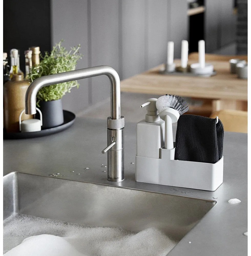 Svetlosivý plastový/silikónový stojan na umývacie prostriedky Singles – Zone