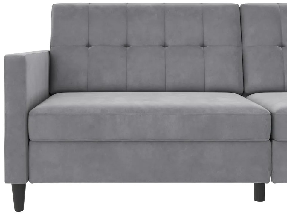 Svetlosivá zamatová pohovka 203 cm Hartford – Støraa