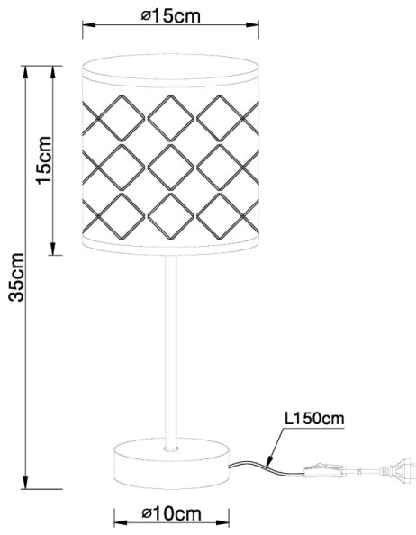 Globo 15228T - Stolná lampa KIDAL 1xE14/40W/230V