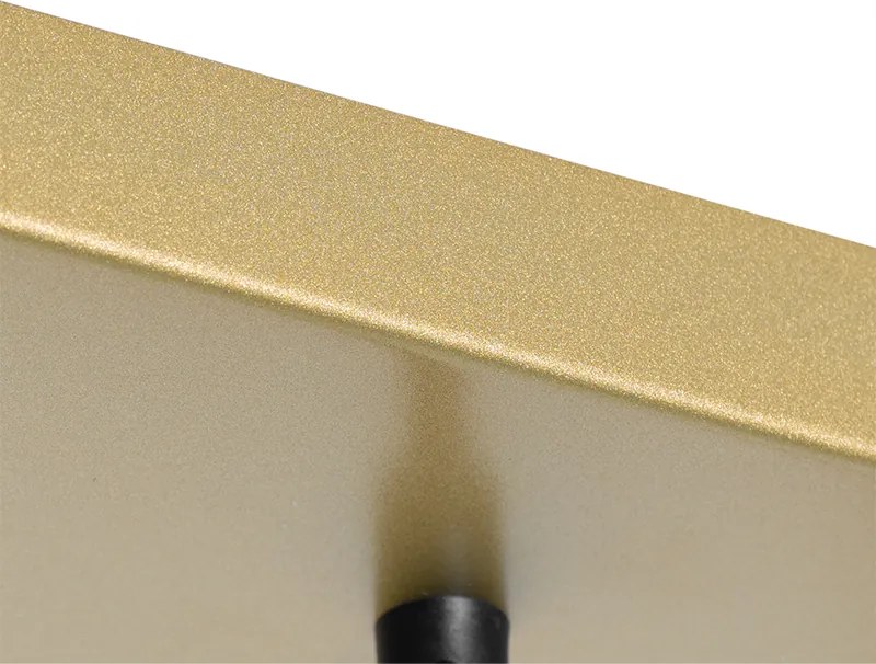 Inteligentné závesné svietidlo mosadzné s modrým a zeleným sklom 8-svetiel Vrátane 8 Wifi G95 - Sandra