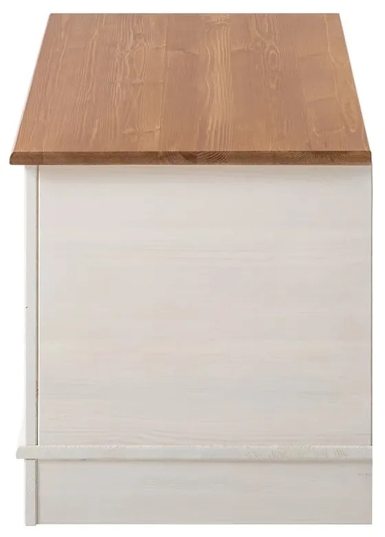 Biela truhlica z borovicového dreva 80x45 cm Anita – Støraa