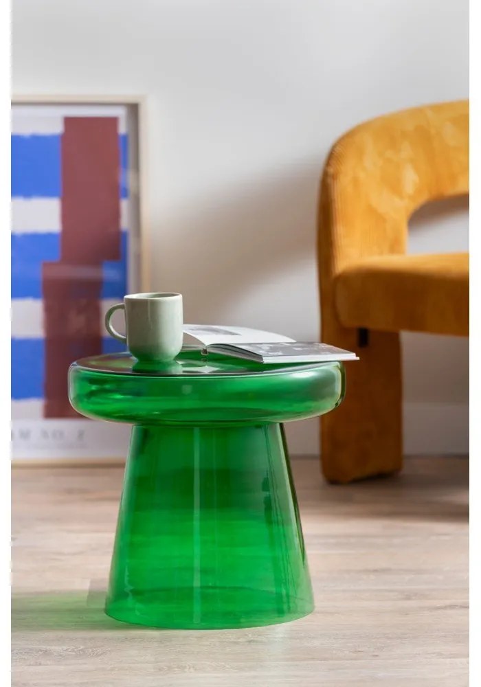 Sklenený okrúhly odkladací stolík ø 41 cm Simpleza – Leitmotiv