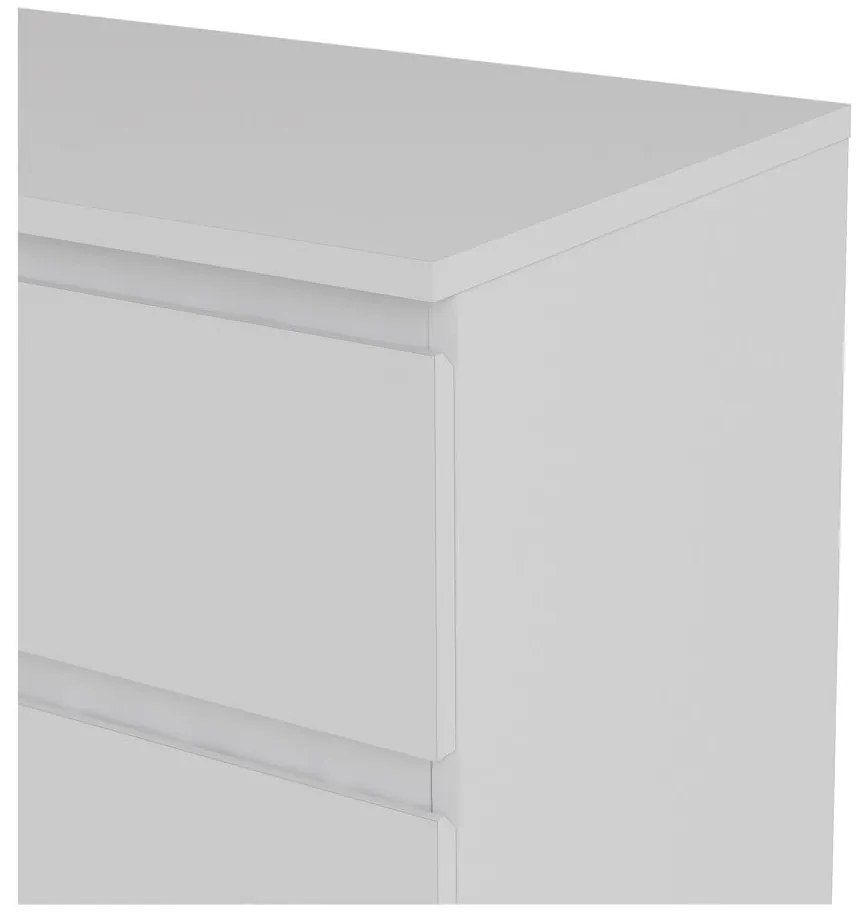 Biela nízka komoda 77x84 cm Nova – Tvilum