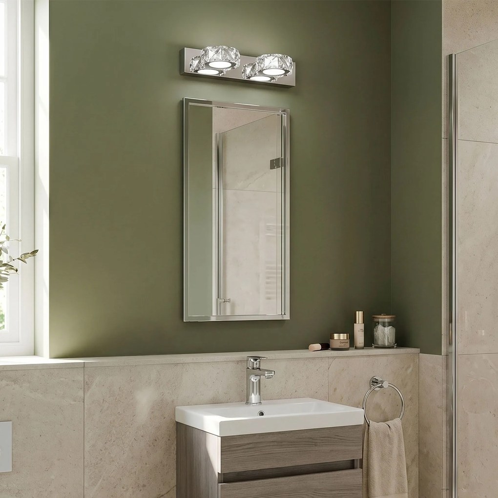 Toolight APP1936-2W, nástenné LED svietidlo, 320 mm, chrómová, OSW-66070