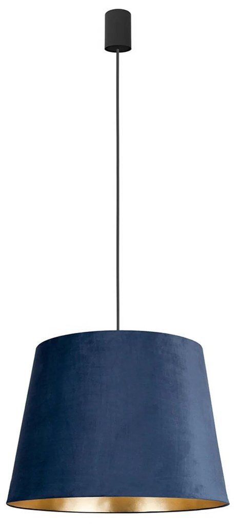 Závesná lampa Cone M zamat. tienidlo Ø46,5cm modrá