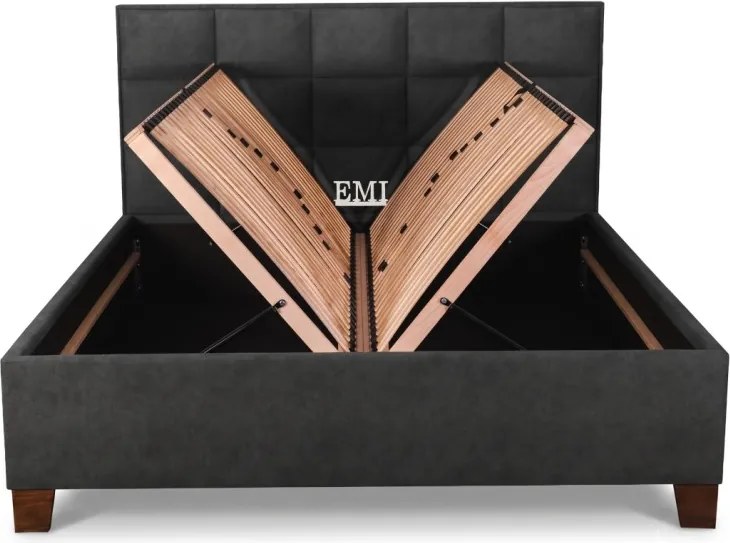 Posteľ čalúnená MONRA + lamelový rošt + matrac EMI