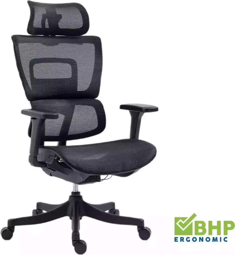 SI Otočná stolička Winner čierna