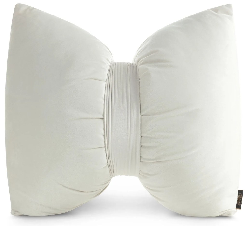 DEKORAČNÝ VANKÚŠ KOKARDA 45X55 CM KRÉMOVÁ