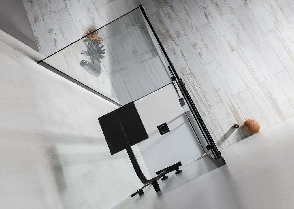 Polysan, ALTIS LINE BLACK bočná stena 900mm, číre sklo, výška 2000mm, sklo 8mm, AL6012B