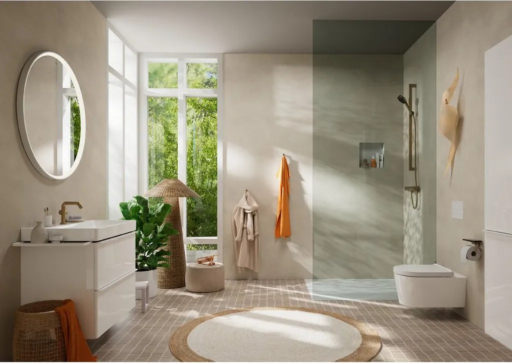 Hansgrohe Tecturis S, páková sprchová batéria nástenná, kartáčovaný bronz, HAN-73622140