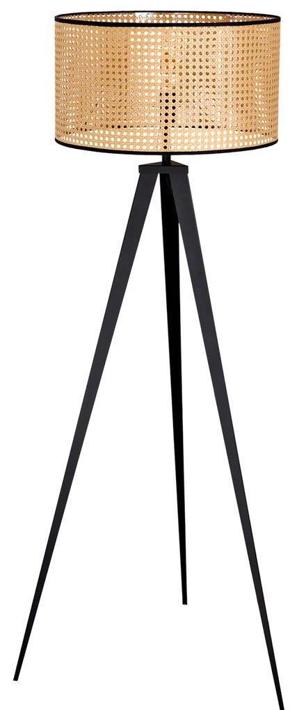 Stojacia lampa viedenský výplet 140cm čierna
