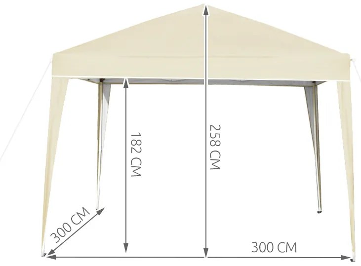 Malatec Záhradné párty stan, altánok, 3x3m, béžový, 5528