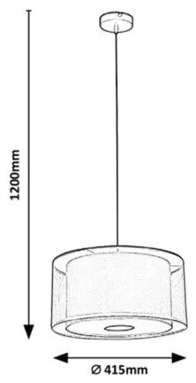 Rabalux - Luster na lanku 3xE27/40W/230V