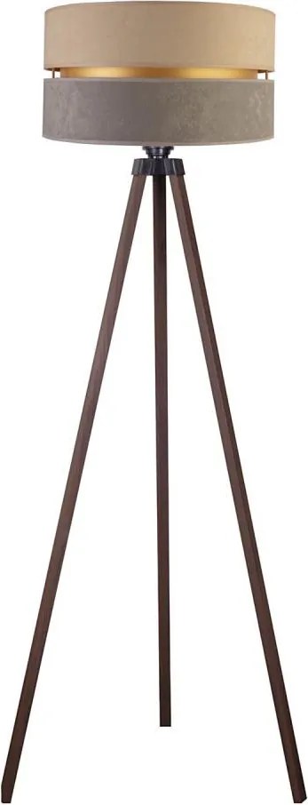Duolla - Stojacia lampa DUO 1xE27/60W/230V pr. 44 cm béžová/šedá/hnedá