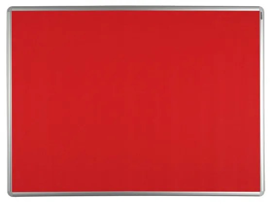 Textilná nástenka ekoTAB v hliníkovom ráme, 900 x 600 mm, červená