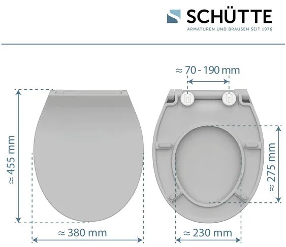 Schütte WC doska Slim (sivá)  (100285013)