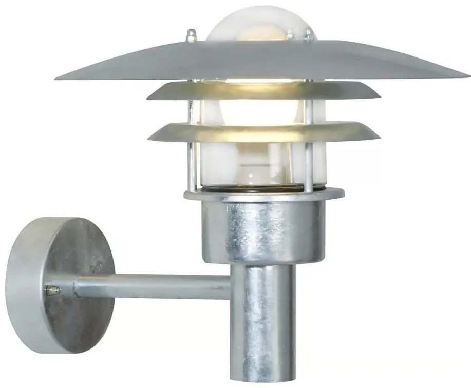 Nordlux - Vonkajšie nástenné svietidlo LONSTRUP 1xE27/60W/230V IP44 strieborná