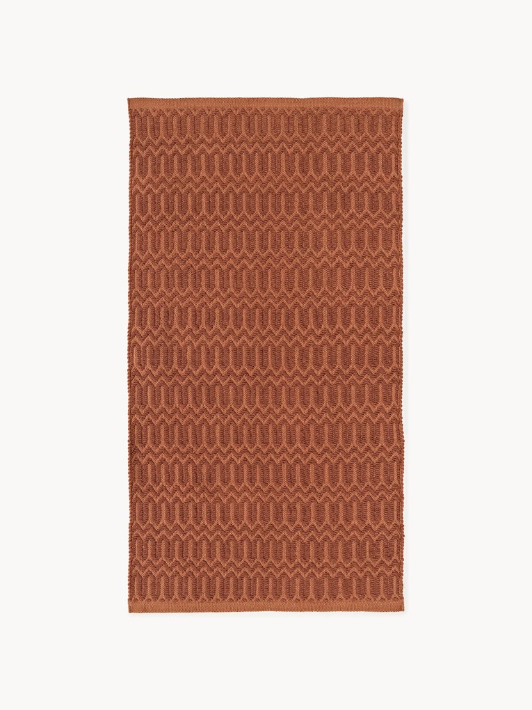 Ručne tkaný koberec do interiéru/exteriéru's geometrickým vzorom Rune