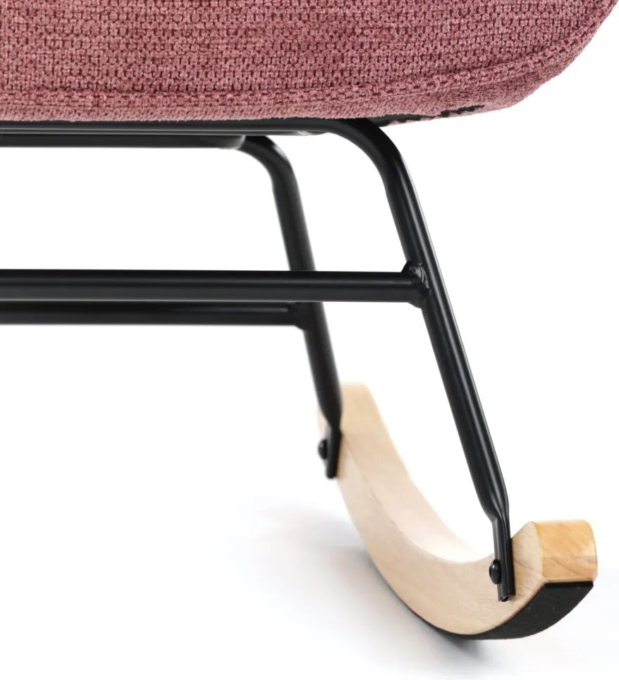 Hojdacie kreslo FABIAN — látka, ružová