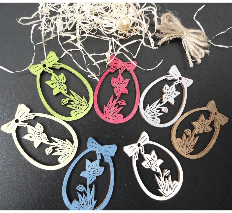 Dekorácia drevených vajíčok na veľkú noc mašľa I SENTOP PR0035 sada