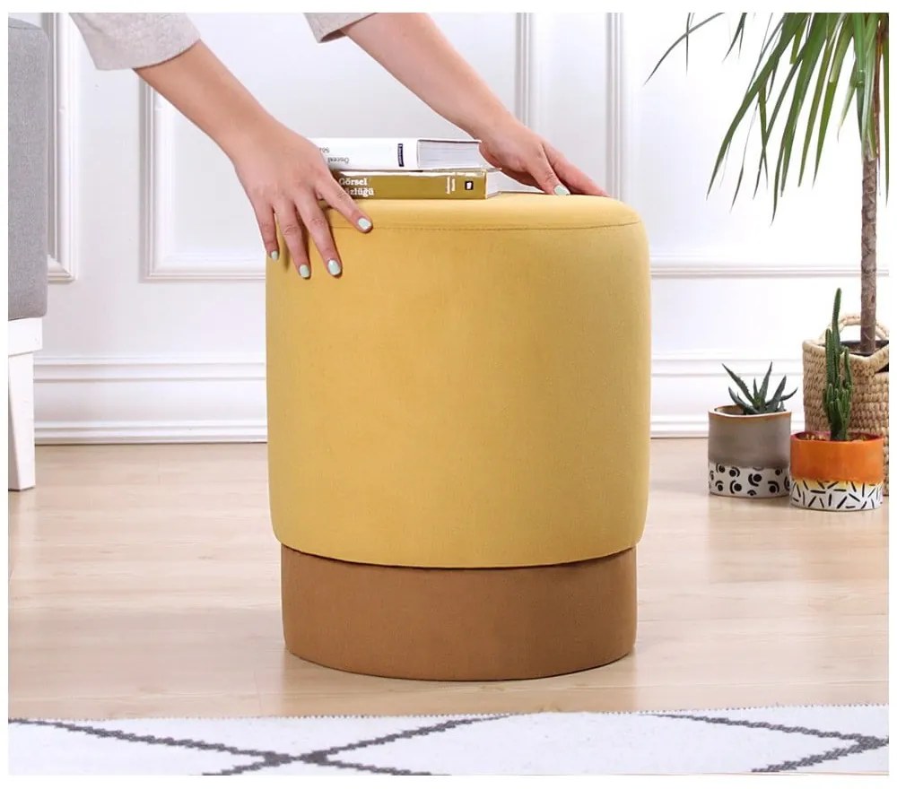 Žltý taburet Ropp – Artie